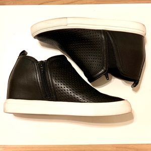 Steven Black Clarke Hightop Sneaker Ankle Wedge